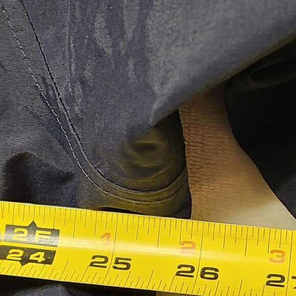 Vintage Eddie Bauer Womens XXL Navy Blue Nylon Parka Jacket With Hood & Zipper - Picture 10 of 12